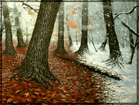 Pierwszy śnieg pada